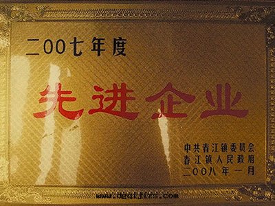 公司被(bèi)春江鎮(zhèn)委員会(huì)、春江鎮(zhèn)人(rén)民(mín)政(zhèng)府評为(wèi)先(xiān)進(jìn)企業